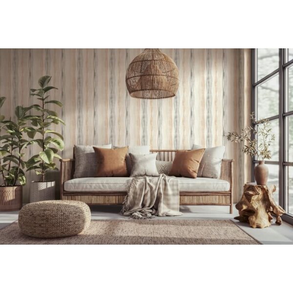 Vliestapete Streifen Grafisch Modern matt in Grau für Wohnzimmer, Schlafzimmer, Büro (88988)