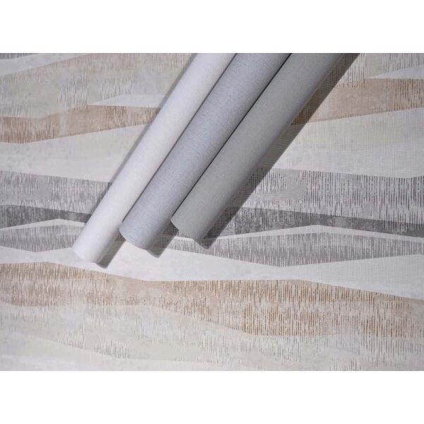 Vliestapete Streifen Grafisch Modern matt in Grau für Wohnzimmer, Schlafzimmer, Büro (88988)