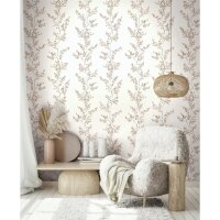 Vliestapete Bl&auml;tter, &Auml;ste Floral Natur matt in...