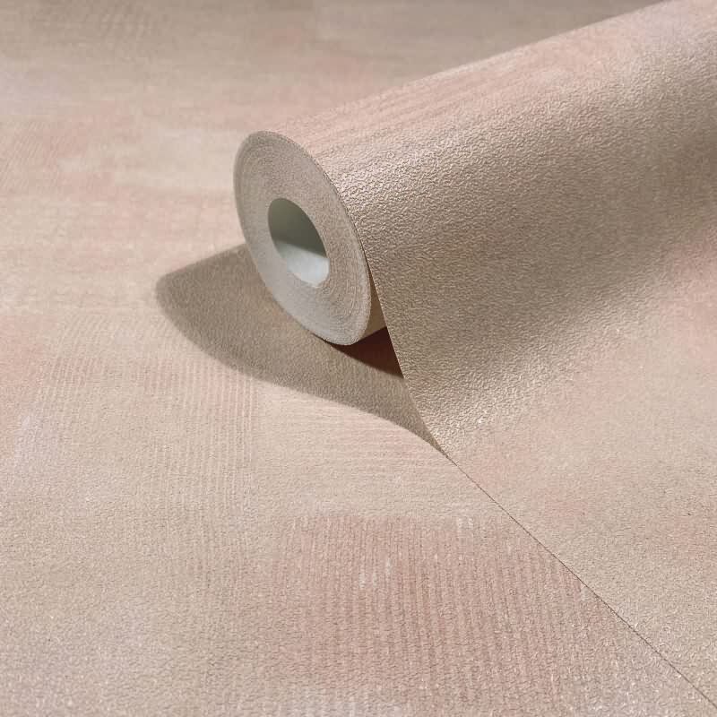 Vliestapete Putzoptik, Betonoptik Uni Geometrisch matt in Rot für Wohnzimmer, Schlafzimmer, Büro (88996)