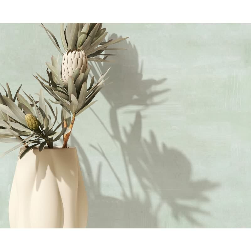 Vliestapete Putzoptik, Betonoptik Uni Geometrisch matt in Grün für Wohnzimmer, Schlafzimmer, Büro (88997)