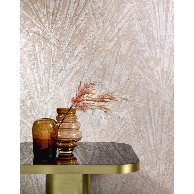 Tapete Grau, Silber, Rosa, Rose Papis Loveday Vliestapete (86713)