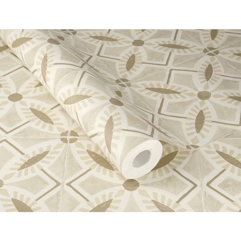Tapete Beige, Creme Rasch Vinyltapete (410266)
