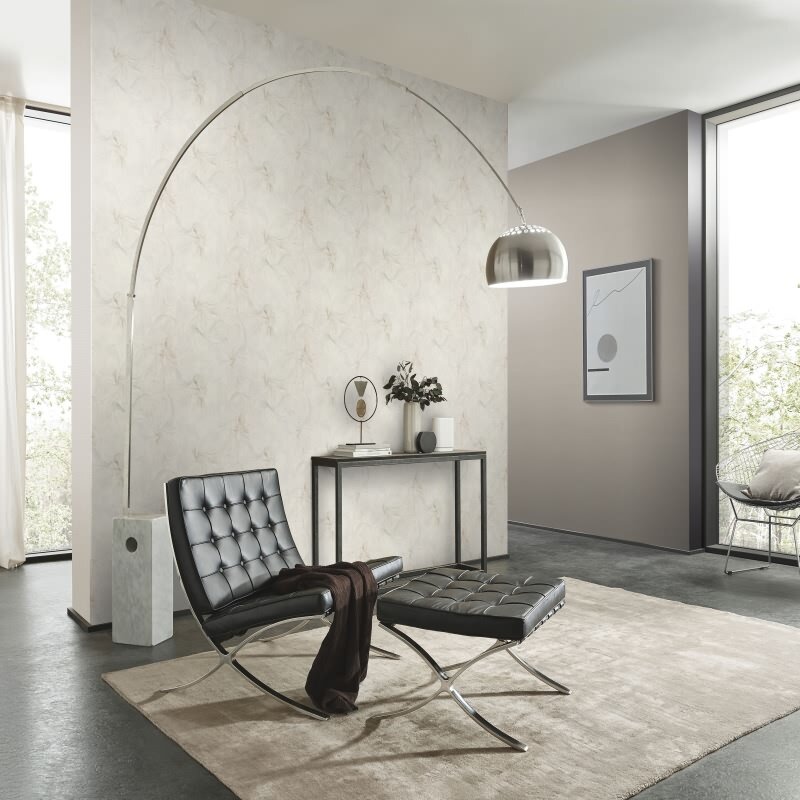 1051414 Tapete Beige Creme Streifen Linien Wellen Struktur Vliestapete Erismann