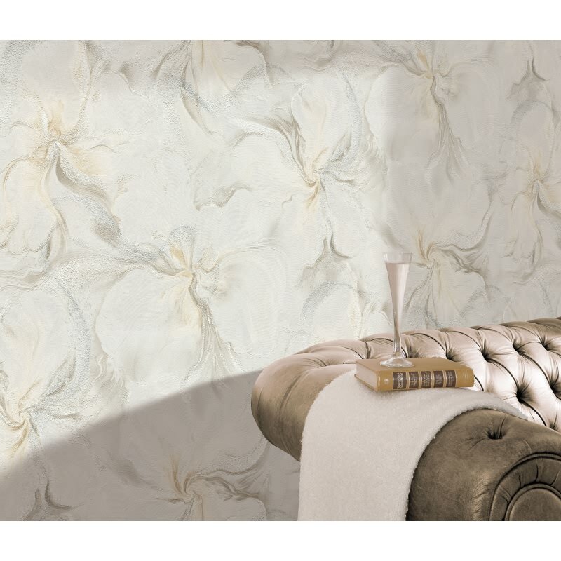 1051438 Tapete Beige Creme Streifen Linien Wellen Struktur Vliestapete Erismann