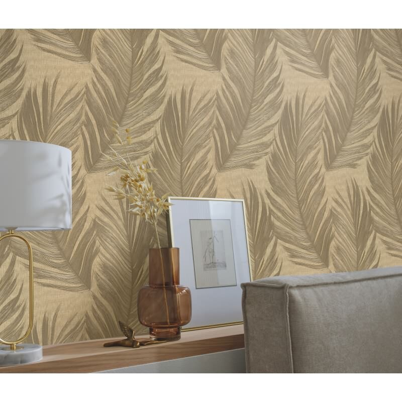 1051630 Tapete Gold Kupfer Struktur Boho Animal Print Erismann