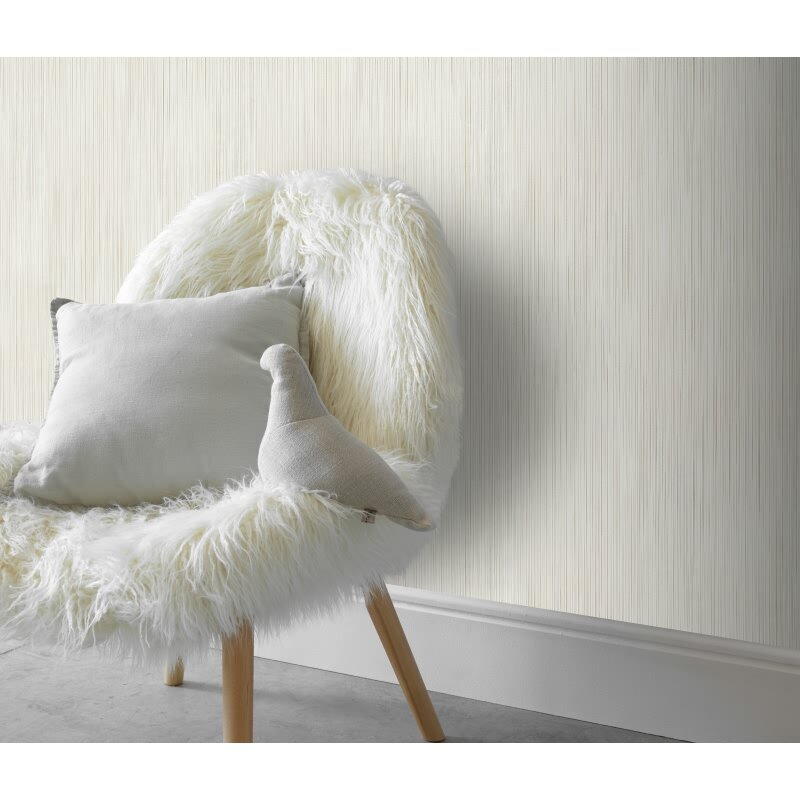 1053302 Vliestapete Beige Creme Streifen Struktur Wellen Wandtapete Erismann