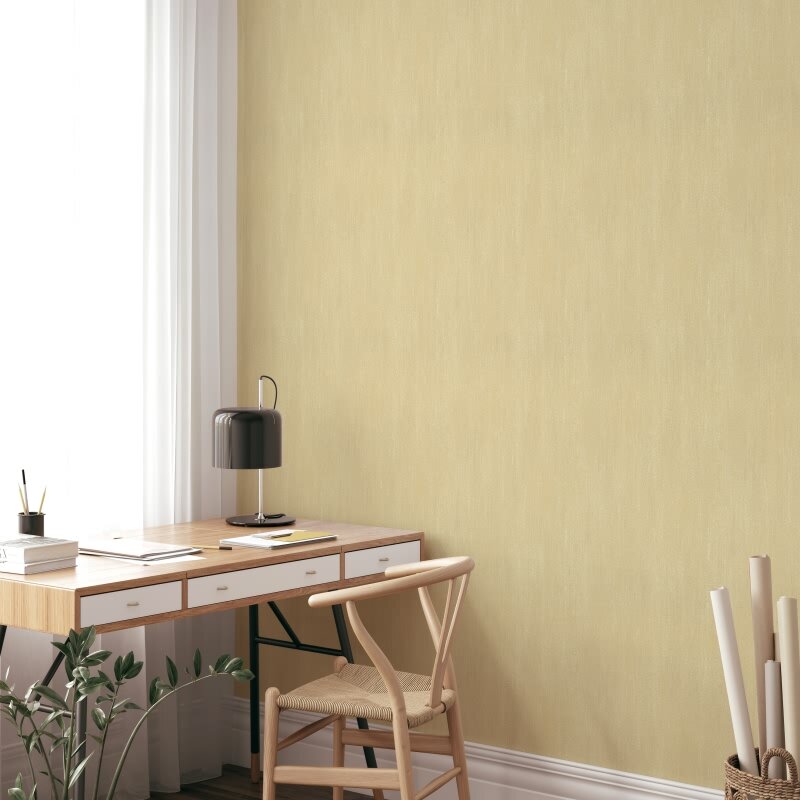 1053427 Gelbe Uni Vliestapete Vinyl modern strukturiert Erismann