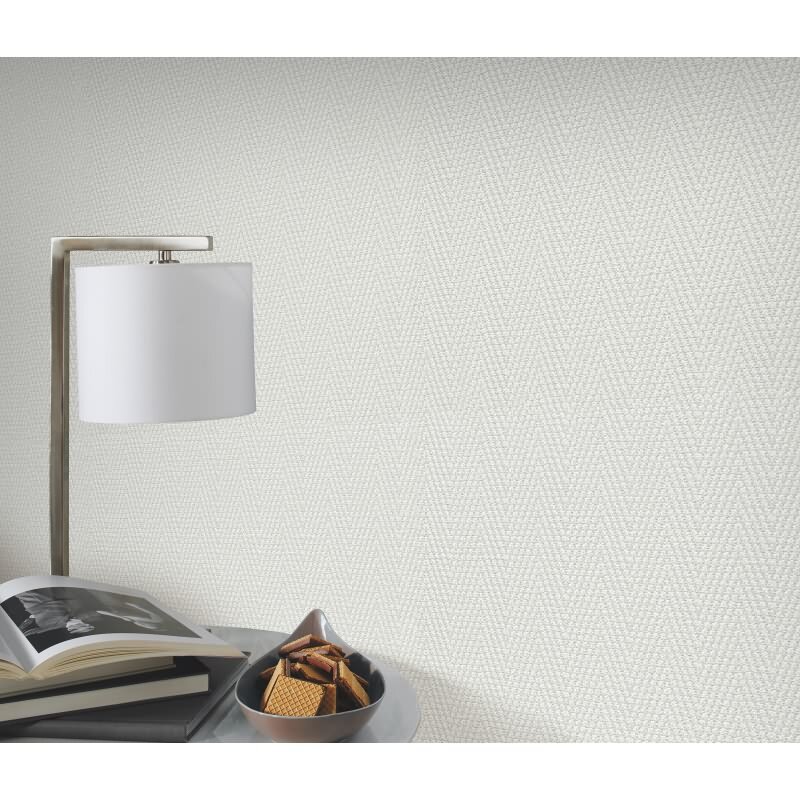 1053631 Tapete Grau Silber Stoff Geflecht Struktur Vlies Erismann