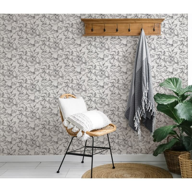 Tapete Schwarz, Anthrazit Erismann Tapete (1051915)