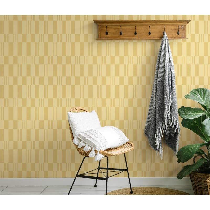 1052003 Tapete Gelb Kachel Fliese Retro Grafik Geometrie Vlies Erismann