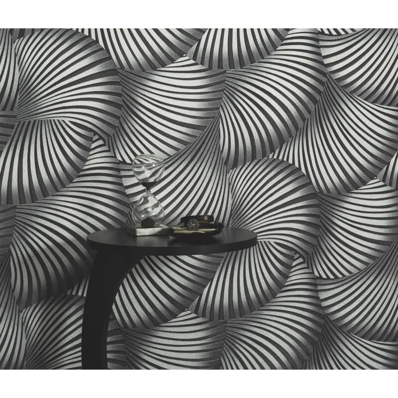 Tapete Schwarz, Anthrazit Erismann Tapete (1052529)