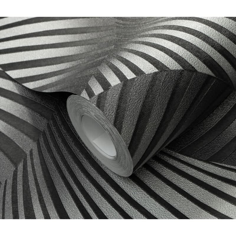 Tapete Schwarz, Anthrazit Erismann Tapete (1052529)