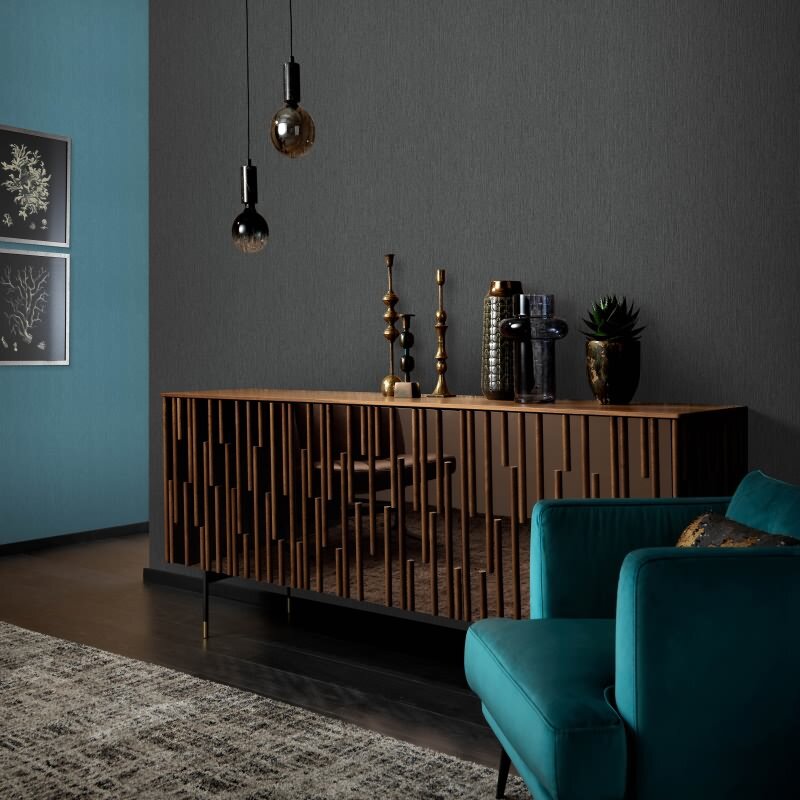 Tapete Schwarz, Anthrazit Erismann Tapete (1054215)