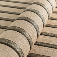 Holzlatten-Tapete Beige Braun - Vertikale Streifen...