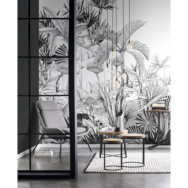 Digitaldruck-Tapete Schwarz-Weiß Rasch (688153)