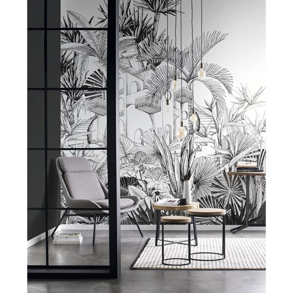 Digitaldruck-Tapete Schwarz-Weiß Rasch (688153)