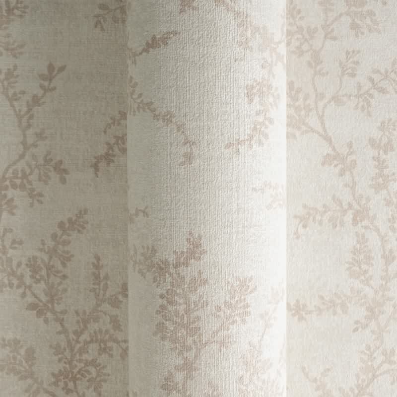 Florale Vliestapete in Beige - Zweigmuster auf cremefarbenem Hintergrund - Elegant & Natürlich (790901)