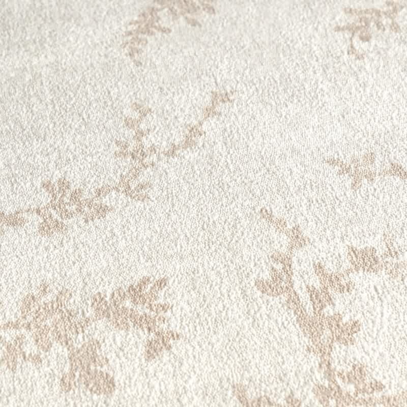 Florale Vliestapete in Beige - Zweigmuster auf cremefarbenem Hintergrund - Elegant & Natürlich (790901)