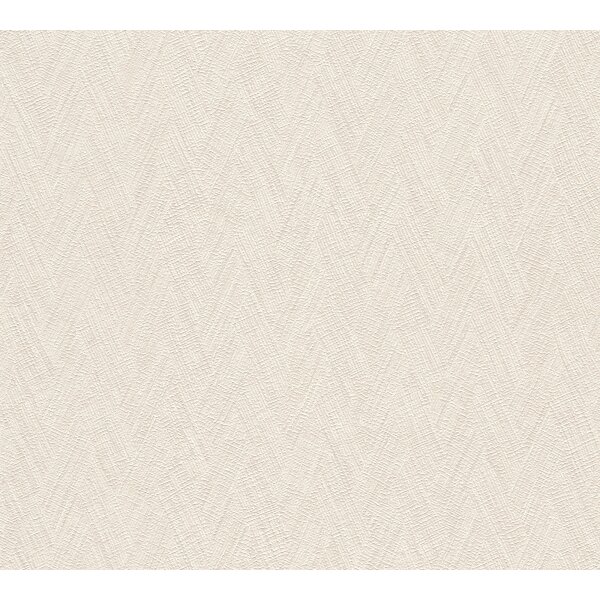 Strukturtapete Fischgrät Creme Beige - Vliestapete mit feiner Struktur - Elegant & modern (790922)