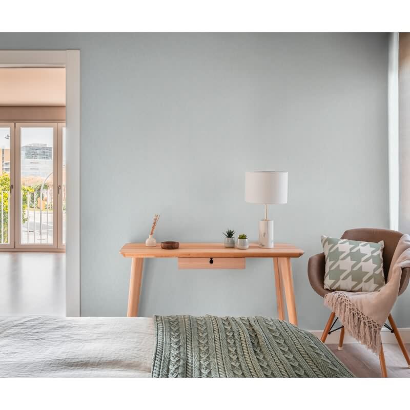 Strukturtapete Fischgrät Hellblau Weiß - Vliestapete modern mit Struktur - Frisch & elegant (790923)