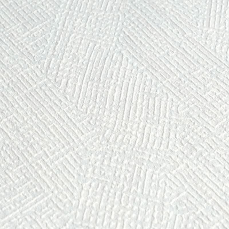 Strukturtapete Fischgrät Hellblau Weiß - Vliestapete modern mit Struktur - Frisch & elegant (790923)