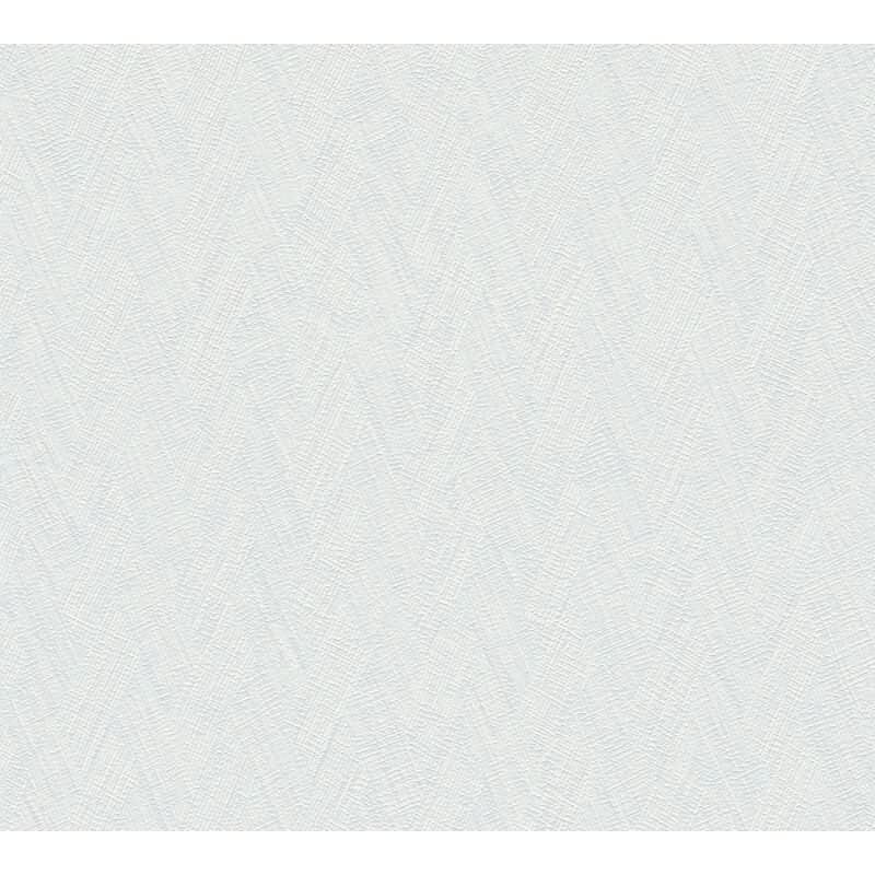 Strukturtapete Fischgrät Hellblau Weiß - Vliestapete modern mit Struktur - Frisch & elegant (790923)