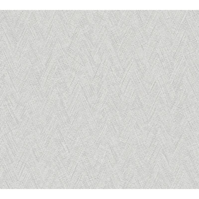 Strukturtapete Fischgrät Grau Weiß - Vliestapete mit Struktur - Modern & zeitlos (790924)