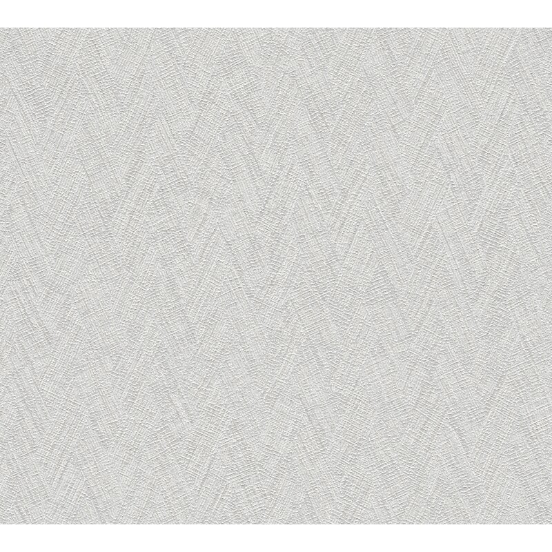 Strukturtapete Fischgrät Grau Weiß - Vliestapete mit Struktur - Modern & zeitlos (790924)