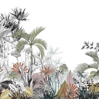 Digitaldruck-Tapete Gr&uuml;n, Schwarz-Wei&szlig; Rasch...