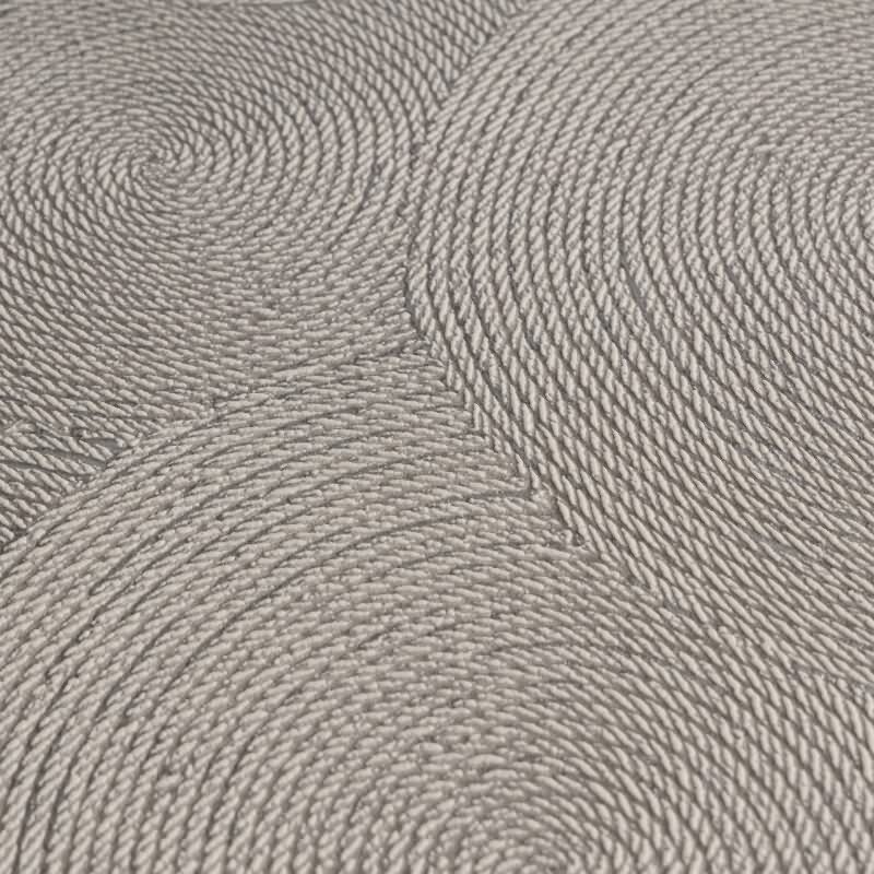 Kreis-Muster-Tapete Beige Braun - Vliestapete mit Struktur - Modern & Elegant (790932)