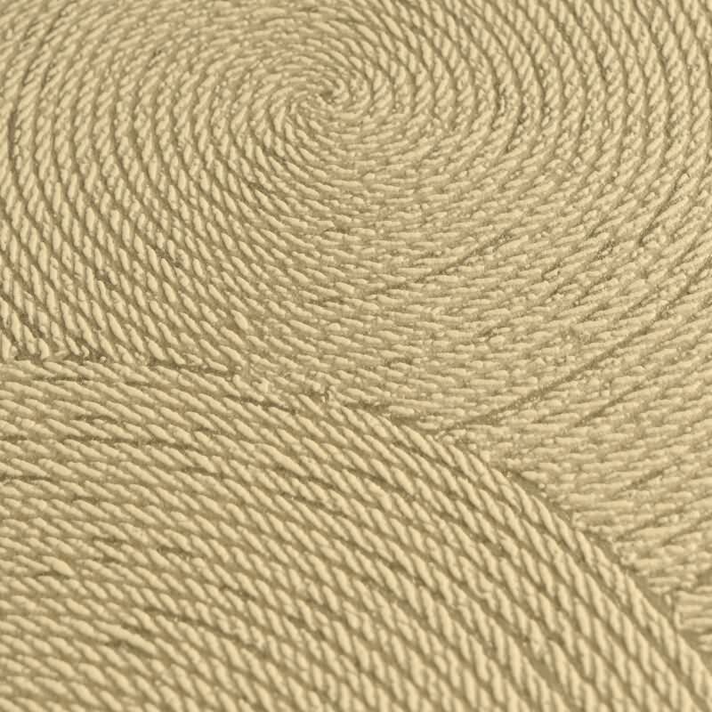 Kreis-Muster-Tapete Sandfarben Gold - Struktur Vliestapete modern glänzend (790933)