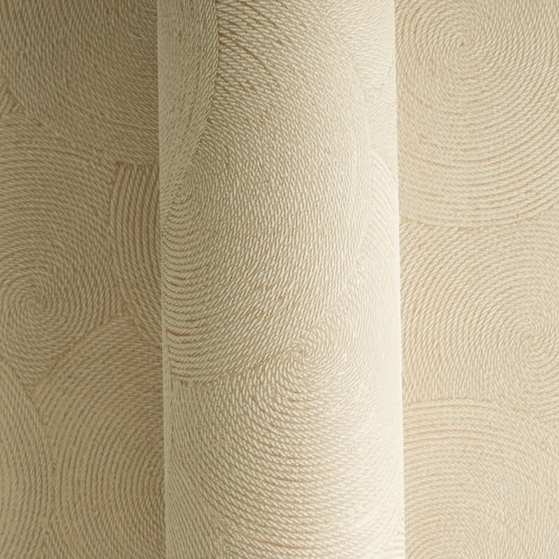 Kreis-Muster-Tapete Creme Beige - Struktur Vliestapete mit dezentem Glanz (790934)