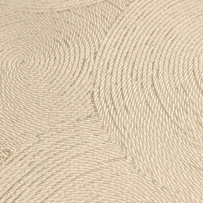 Kreis-Muster-Tapete Creme Beige - Struktur Vliestapete mit dezentem Glanz (790934)