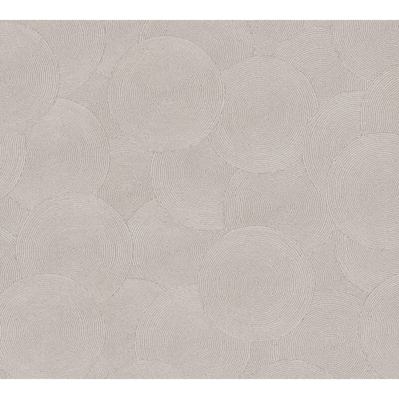 Kreis-Muster-Tapete Rosa Silber - Struktur Vliestapete dezent glänzend modern (790935)