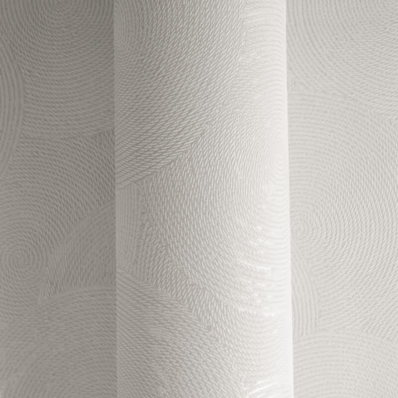 Kreis-Muster-Tapete Weiß Hellgrau - Struktur Vliestapete dezent modern (790936)