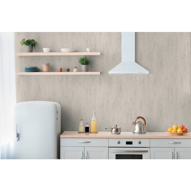 Gräser-Tapete Beige Grau - Vliestapete mit Naturmuster in Leinenoptik (790942)