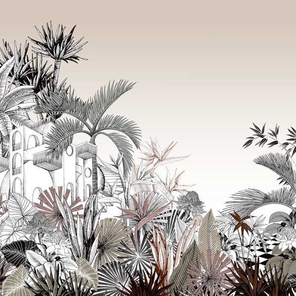 Digitaldruck-Tapete Braun, Schwarz-Weiß Rasch (688139)