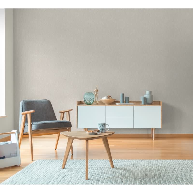 Strukturtapete in Putzoptik Creme Weiß - Vliestapete einfarbig dezent modern (790951)