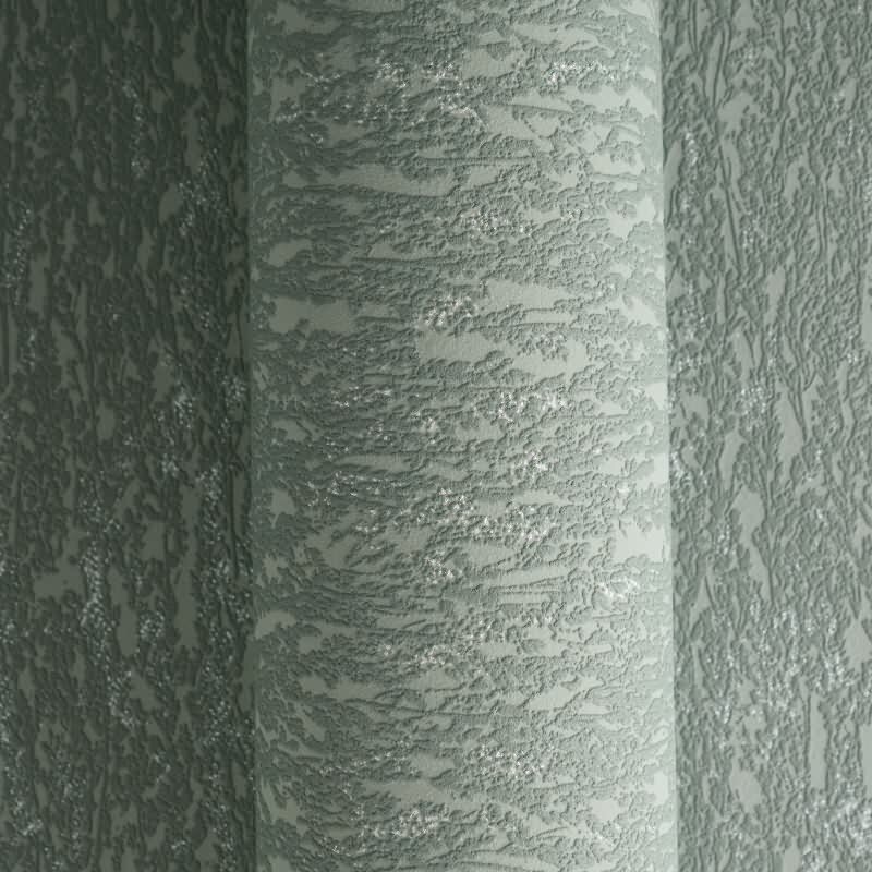 Strukturtapete in Putzoptik Grün Grau - Vliestapete modern mit Glanzstruktur (790952)