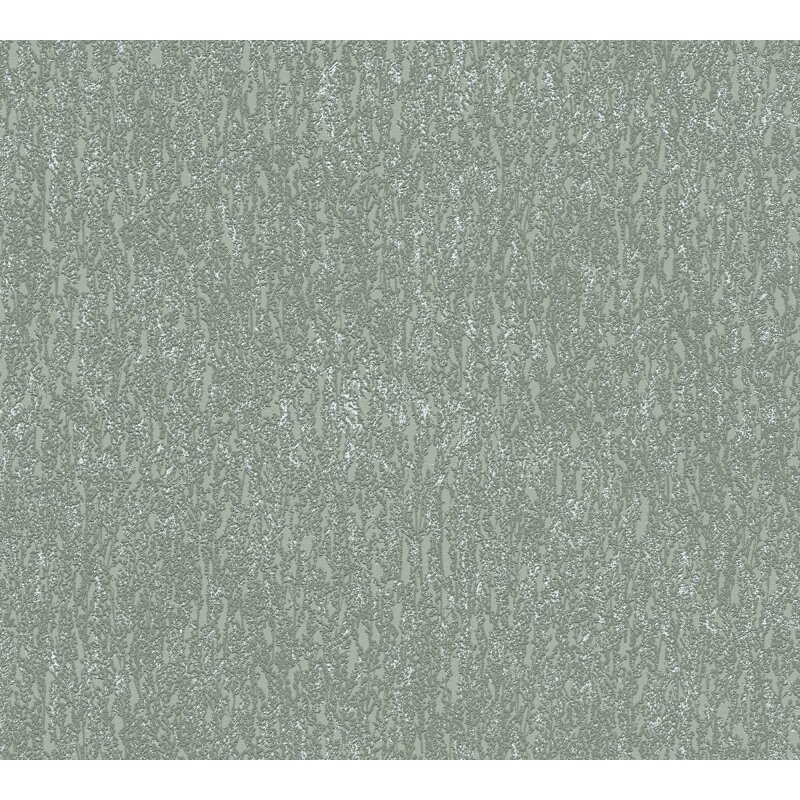 Strukturtapete in Putzoptik Grün Grau - Vliestapete modern mit Glanzstruktur (790952)