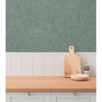 Strukturtapete in Putzoptik Gr&uuml;n Grau - Vliestapete...