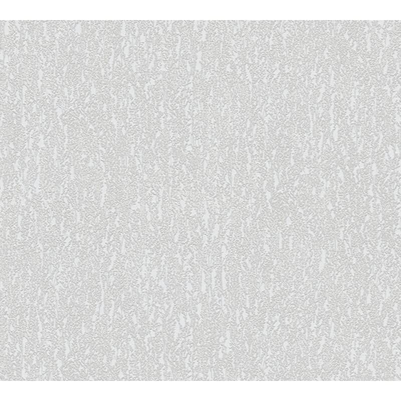 Strukturtapete in Putzoptik Hellgrau Silber - Vliestapete modern glänzend (790954)