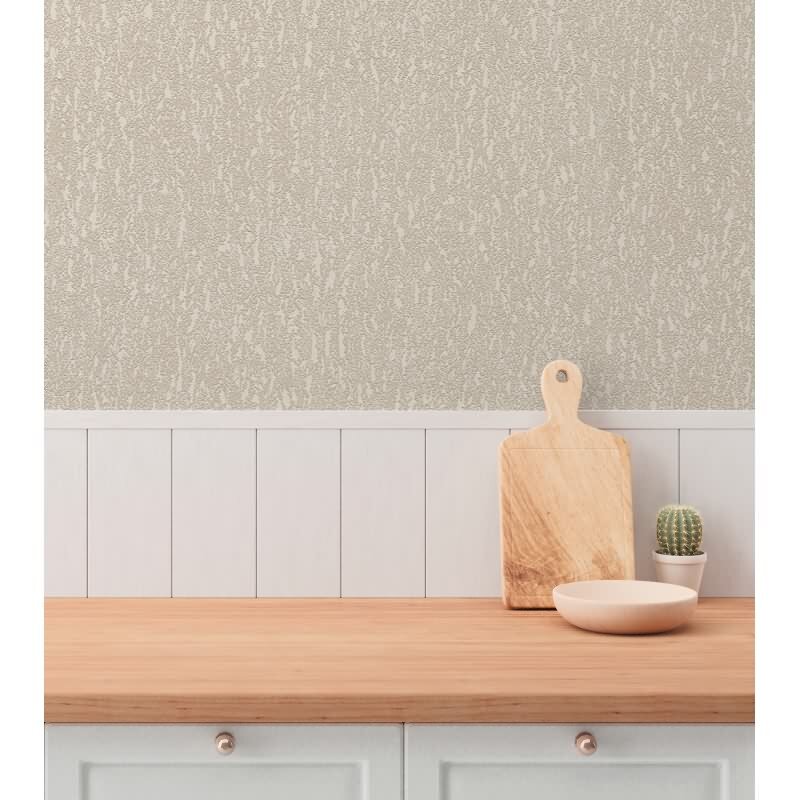 Strukturtapete in Putzoptik Taupe Beige - Vliestapete modern leicht glänzend (790955)