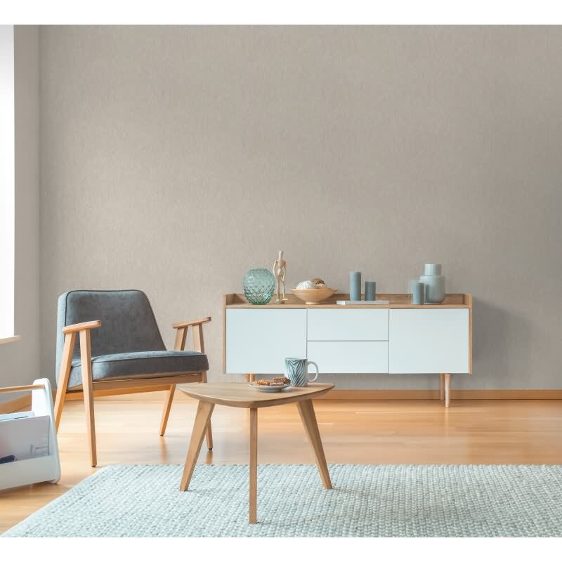 Strukturtapete in Putzoptik Taupe Beige - Vliestapete modern leicht glänzend (790955)