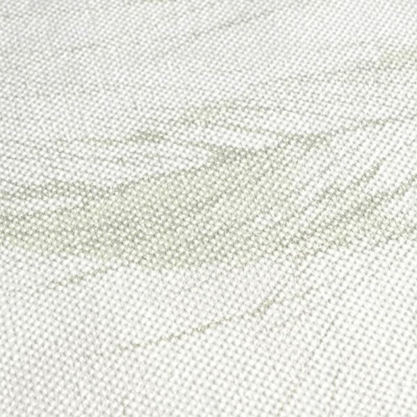 Palmblatt-Tapete Creme Grün - Vliestapete mit Blattmuster in Leinenoptik (790961)