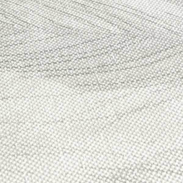 Palmblatt-Tapete Grau Creme - Vliestapete mit Blattmuster in Leinenstruktur (790964)