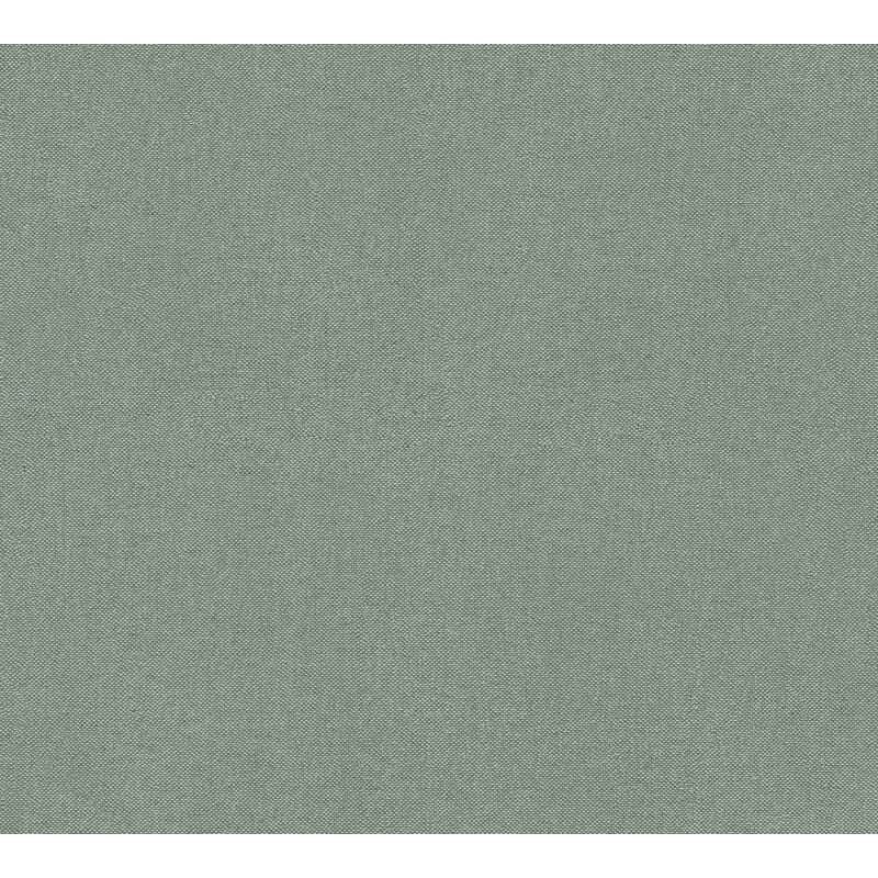 Unitapete in Leinenoptik Grünblau - Vliestapete strukturiert modern kräftig (790974)