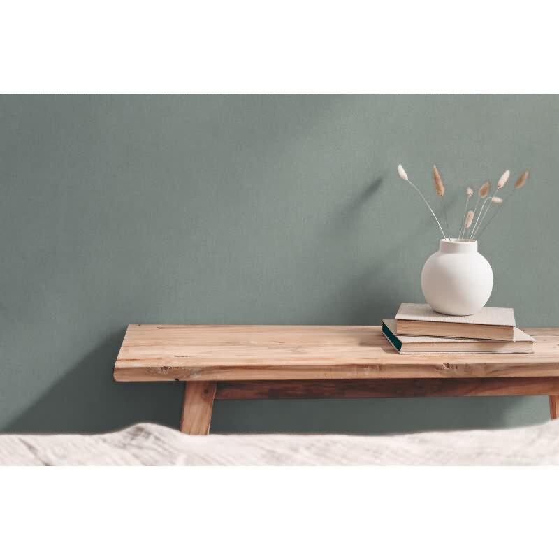 Unitapete in Leinenoptik Graublau - Vliestapete einfarbig strukturiert modern (790975)