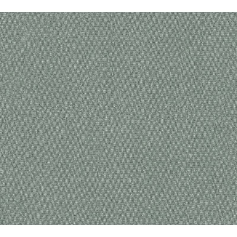 Unitapete in Leinenoptik Petrolgrün - Vliestapete strukturiert modern kräftig (790977)